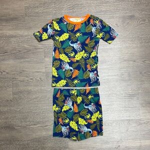 NWOT Jurrasic World Kids Sz 8 Jungle Print Matching SS/Shorts Set